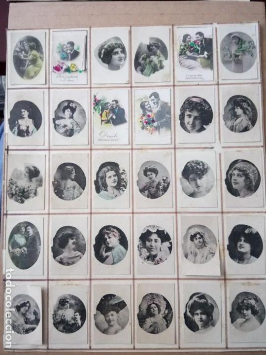 Coleccionismo cromos antiguos: COLECCI&Oacute;N DE CROMOS A&Ntilde;OS 20 CON REPRODUCCIONES DE POSTALES ROM&Aacute;NTICAS. RARISIMO