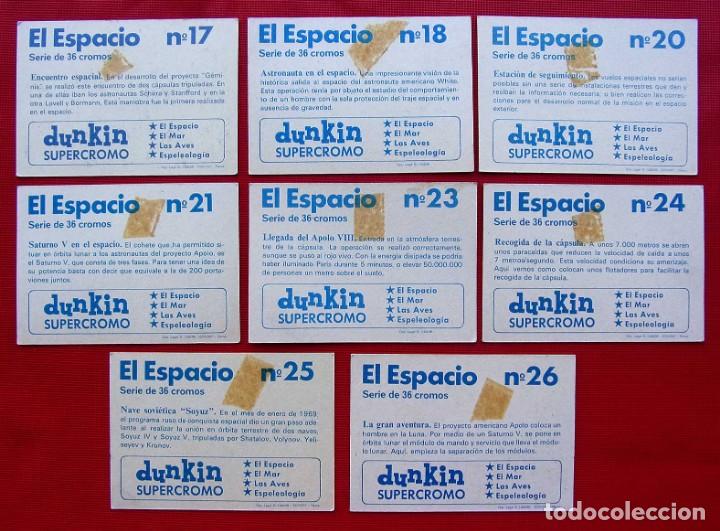 Coleccionismo cromos antiguos: 8 CROMOS DUNKIN. EL ESPACIO. SUPERCROMO. A&Ntilde;O: 1969. - Foto 2