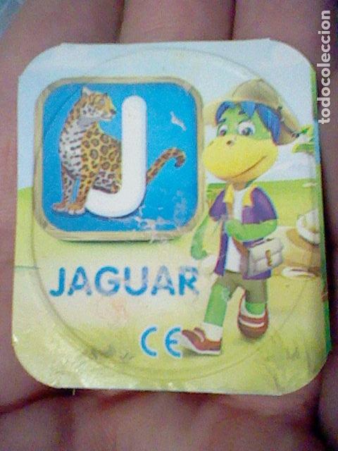 Coleccionismo Cromos antiguos: DANONINO ALFABETO TAPA YOGUR PROMOCIONAL LETRA J JAGUAR