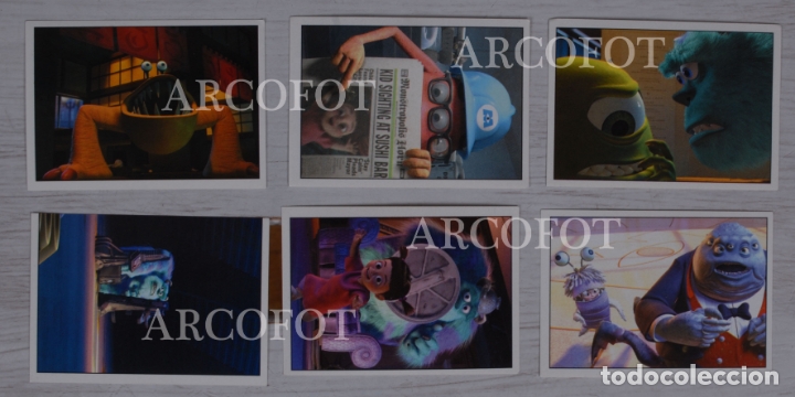 Colecionismo Cromos antigos: 6 cromos MONSTRUOS S.A. - MONSTERS INC. - N&ordm; 127 - 129 - 130 - 140 - 149 - 160