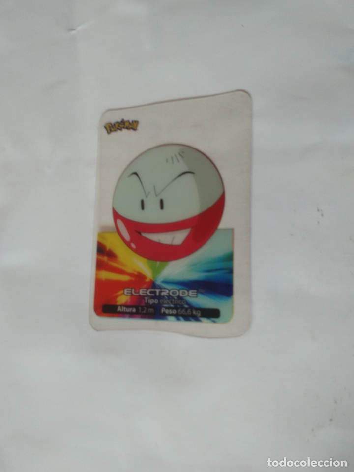 Coleccionismo cromos antiguos: N&ordm; 101 CROMO LAMINCARD POK&Eacute;MON LAMINCARDS EDIBAS: ELECTRODE - Foto 1