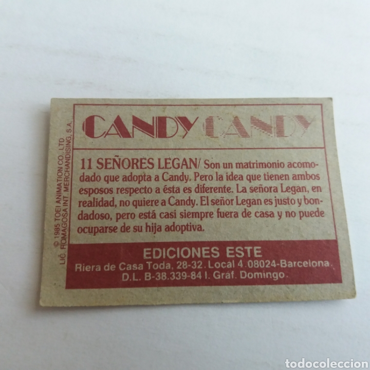 Coleccionismo cromos antiguos: Cromo CANDY CANDY - Ediciones Este a&ntilde;o 1985 - n&uacute;m 11 - Foto 2