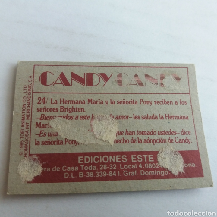 Coleccionismo cromos antiguos: Cromo CANDY CANDY - Ediciones Este a&ntilde;o 1985 - n&uacute;m 24 - Foto 2