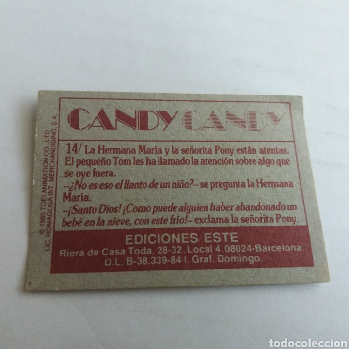 Coleccionismo cromos antiguos: Cromo CANDY CANDY - Ediciones Este a&ntilde;o 1985 - n&uacute;m 14 - Foto 2