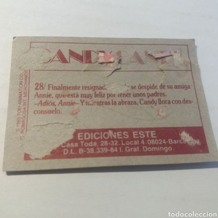 Coleccionismo cromos antiguos: Cromo CANDY CANDY - Ediciones Este a&ntilde;o 1985 - n&uacute;m 28 - Foto 2