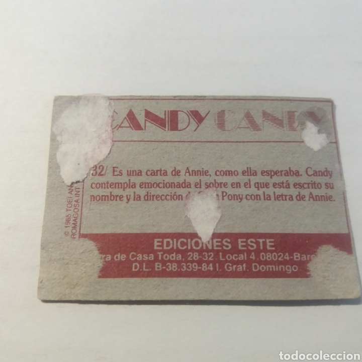 Coleccionismo cromos antiguos: Cromo CANDY CANDY - Ediciones Este a&ntilde;o 1985 - n&uacute;m 32 - Foto 2