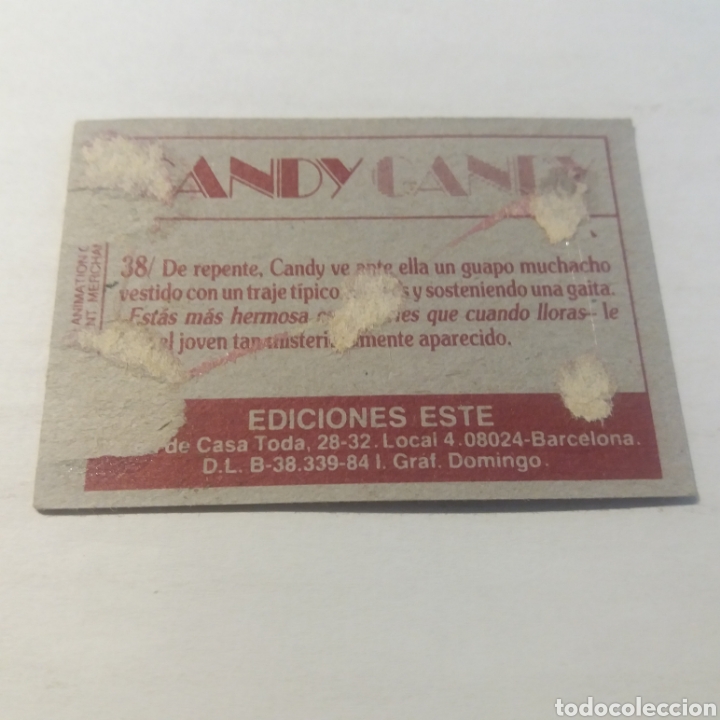 Coleccionismo cromos antiguos: Cromo CANDY CANDY - Ediciones Este a&ntilde;o 1985 - n&uacute;m 38 - Foto 2