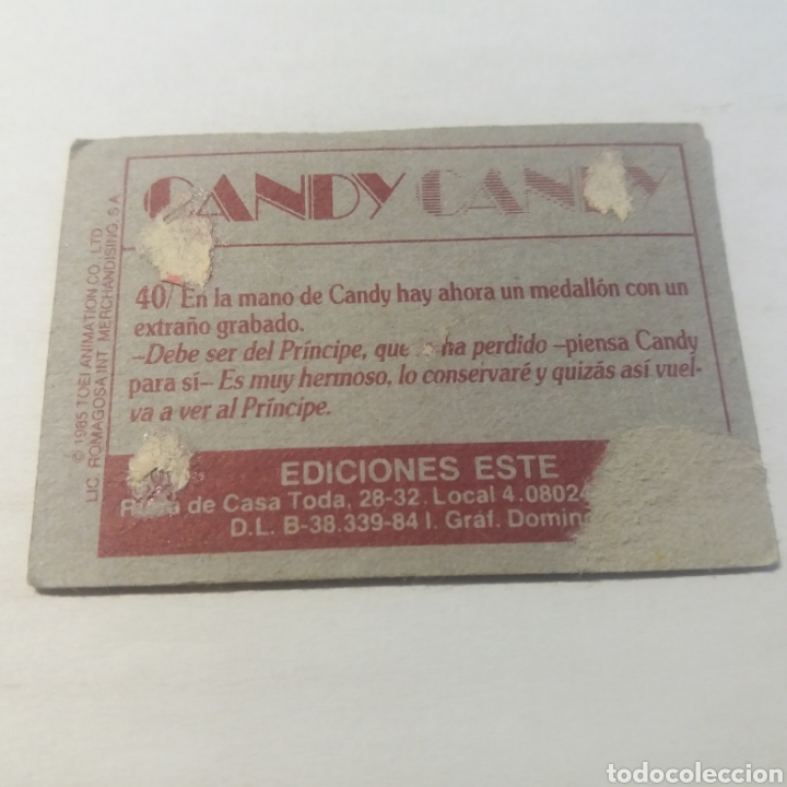 Coleccionismo cromos antiguos: Cromo CANDY CANDY - Ediciones Este a&ntilde;o 1985 - n&uacute;m 40 - Foto 2