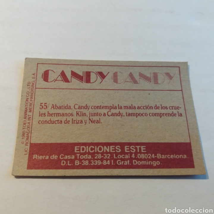 Coleccionismo cromos antiguos: Cromo CANDY CANDY - Ediciones Este a&ntilde;o 1985 - n&uacute;m 55 - Foto 2