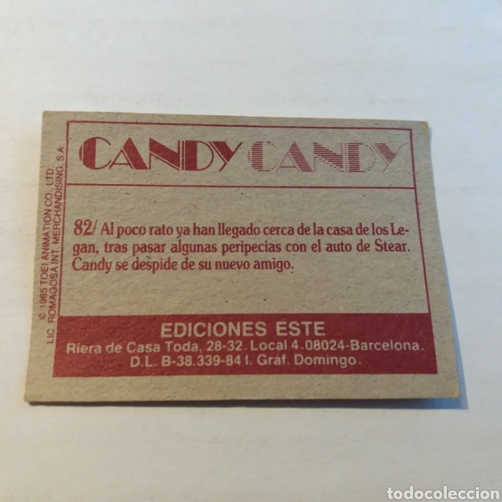 Coleccionismo cromos antiguos: Cromo CANDY CANDY - Ediciones Este a&ntilde;o 1985 - n&uacute;m 82 - Foto 2