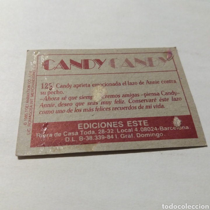 Coleccionismo cromos antiguos: Cromo CANDY CANDY - Ediciones Este a&ntilde;o 1985 - n&uacute;m 125 - Foto 2