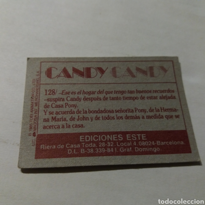 Coleccionismo cromos antiguos: Cromo CANDY CANDY - Ediciones Este a&ntilde;o 1985 - n&uacute;m 128 - Foto 2