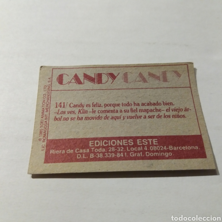 Coleccionismo cromos antiguos: Cromo CANDY CANDY - Ediciones Este a&ntilde;o 1985 - n&uacute;m 141 - Foto 2