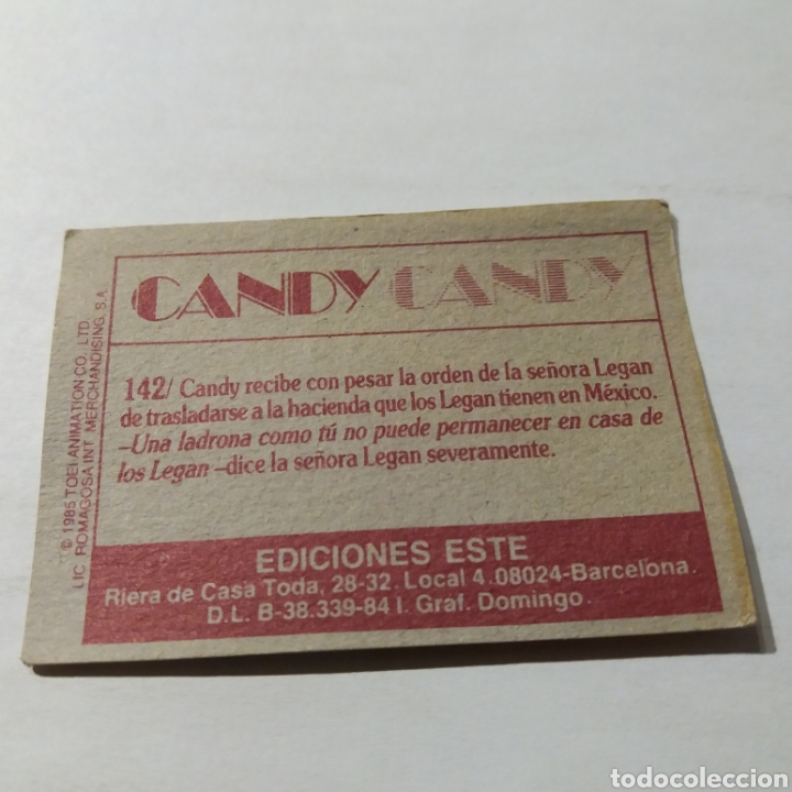 Coleccionismo cromos antiguos: Cromo CANDY CANDY - Ediciones Este a&ntilde;o 1985 - n&uacute;m 142 - Foto 2