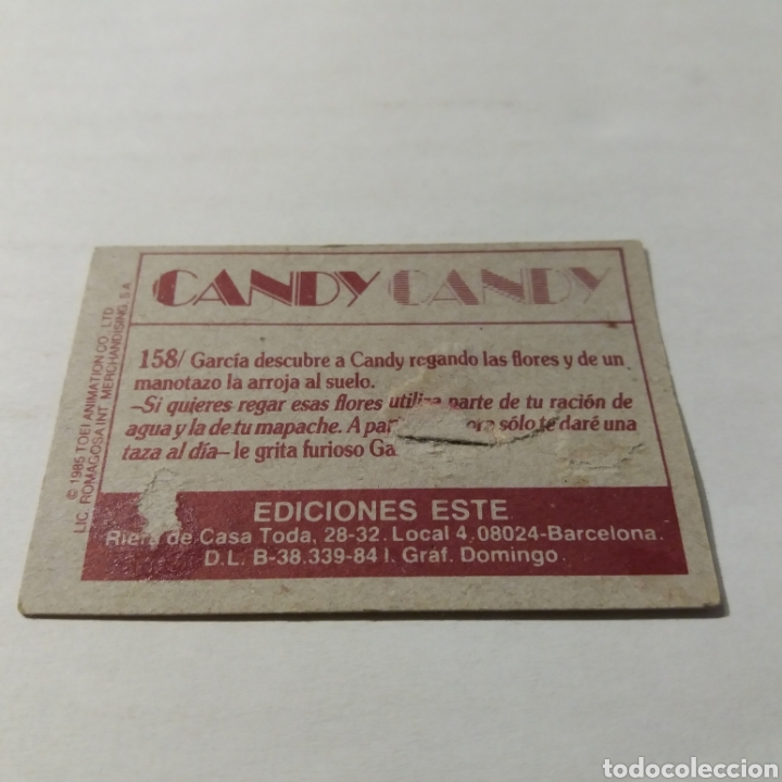 Coleccionismo cromos antiguos: Cromo CANDY CANDY - Ediciones Este a&ntilde;o 1985 - n&uacute;m 158 - Foto 2