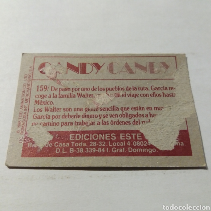 Coleccionismo cromos antiguos: Cromo CANDY CANDY - Ediciones Este a&ntilde;o 1985 - n&uacute;m 159 - Foto 2