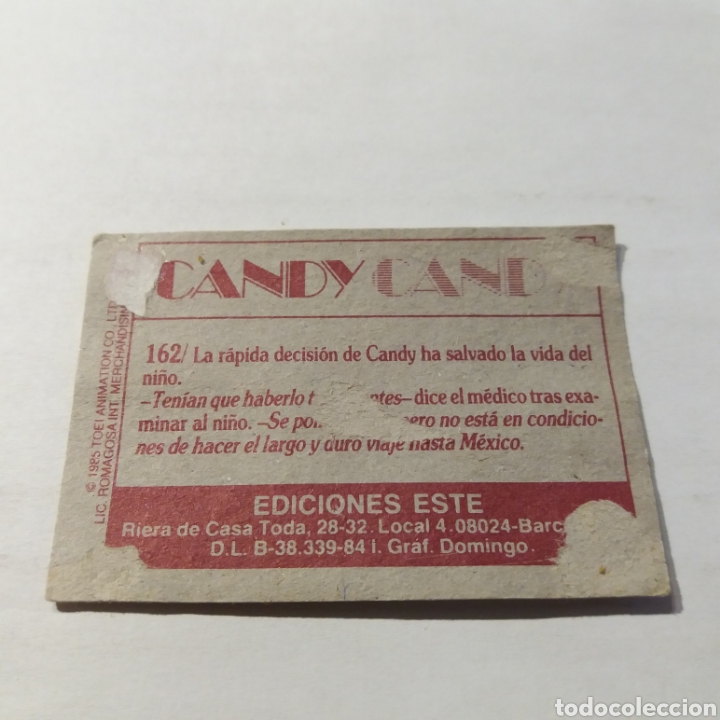 Coleccionismo cromos antiguos: Cromo CANDY CANDY - Ediciones Este a&ntilde;o 1985 - n&uacute;m 162 - Foto 2