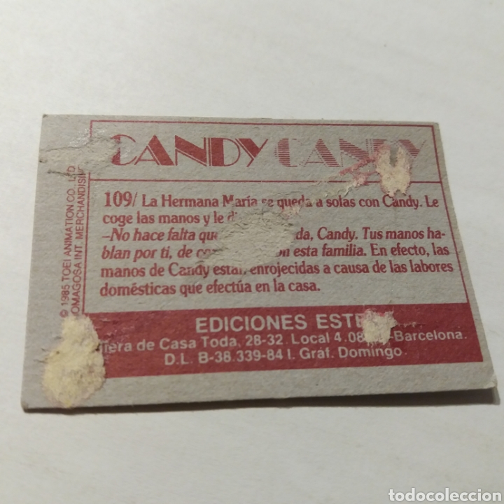 Coleccionismo cromos antiguos: Cromo CANDY CANDY - Ediciones Este a&ntilde;o 1985 - n&uacute;m 109 - Foto 2