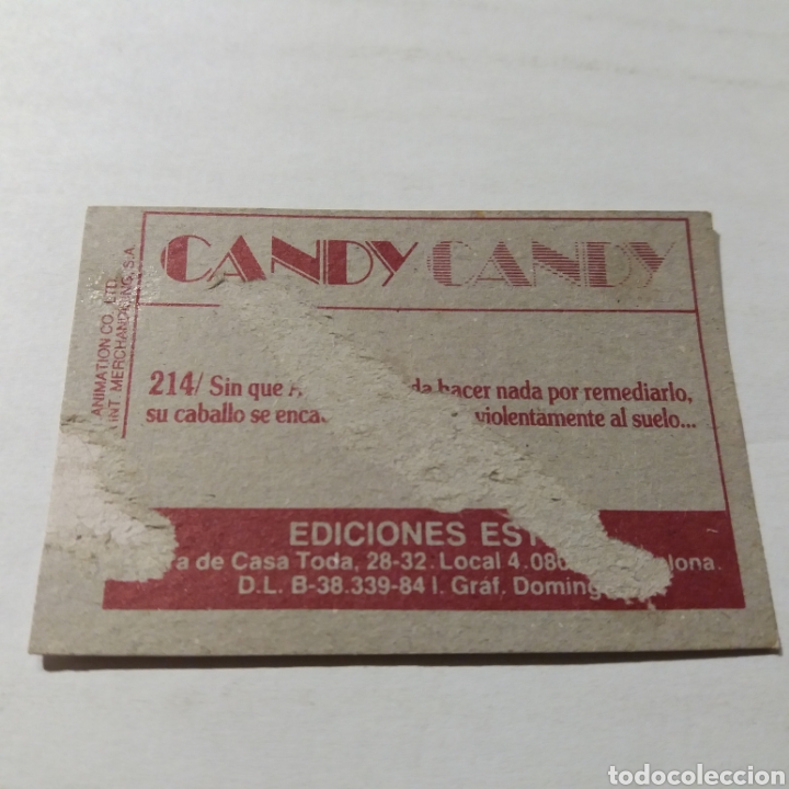Coleccionismo cromos antiguos: Cromo CANDY CANDY - Ediciones Este a&ntilde;o 1985 - n&uacute;m 214 - Foto 2
