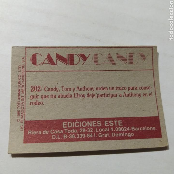 Coleccionismo cromos antiguos: Cromo CANDY CANDY - Ediciones Este a&ntilde;o 1985 - n&uacute;m 202 - Foto 2