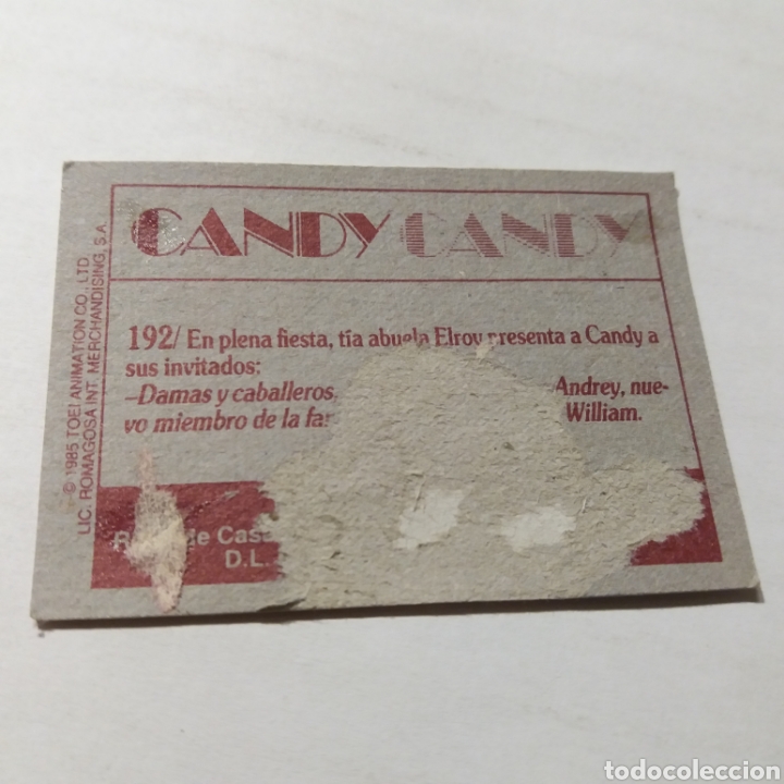 Coleccionismo cromos antiguos: Cromo CANDY CANDY - Ediciones Este a&ntilde;o 1985 - n&uacute;m 192 - Foto 2