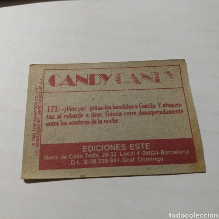 Coleccionismo cromos antiguos: Cromo CANDY CANDY - Ediciones Este a&ntilde;o 1985 - n&uacute;m 171 - Foto 2