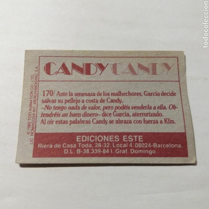 Coleccionismo cromos antiguos: Cromo CANDY CANDY - Ediciones Este a&ntilde;o 1985 - n&uacute;m 170 - Foto 2