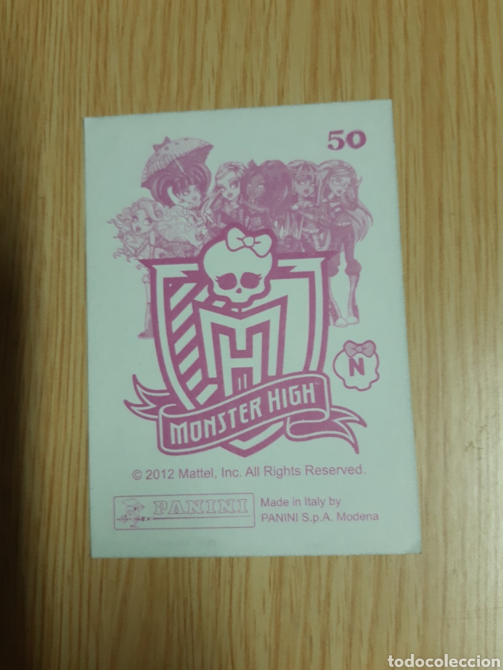 Coleccionismo cromos antiguos: Cromo Monster High panini 2012 n&uacute;mero 50 - Foto 2
