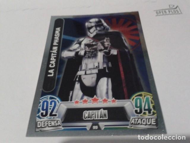 Coleccionismo Cromos antiguos: CROMO TOPPS STAR WARS FORCE ATTAX ( LA CAPITAN PHASMA ) N&ordm; 99 TRADING CARD GAME BRILLANTE