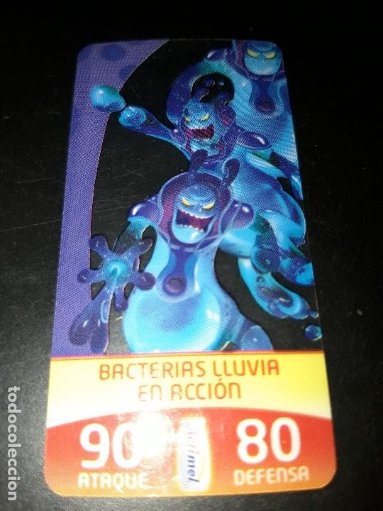 Coleccionismo cromos antiguos: 1 CROMO DE ** ACTICARDS . ACTIMEL .BACTERIAS LLUVIA  ** N.  97 - Foto 1