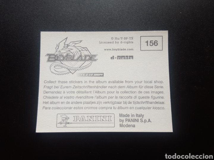 Coleccionismo cromos antiguos: CROMO - N&ordm; 156 - BEYBLADE - A&Ntilde;O 2003 - PANINI - Foto 2