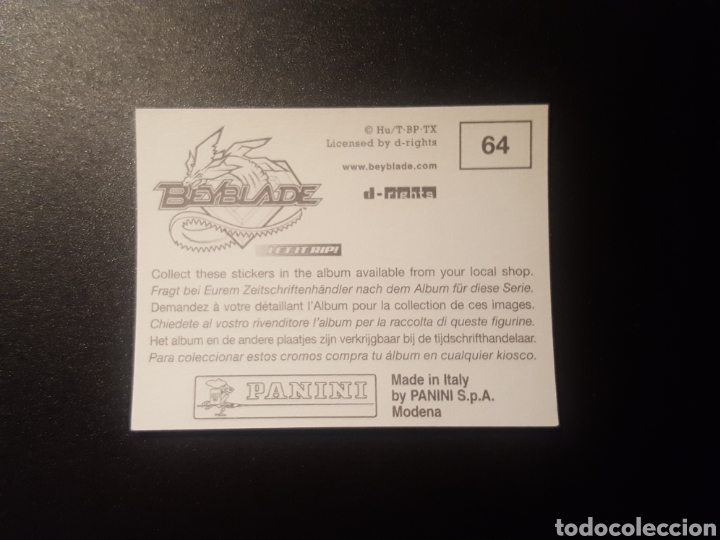 Coleccionismo cromos antiguos: CROMO - N&ordm; 64 - BEYBLADE - A&Ntilde;O 2003 - PANINI - Foto 2