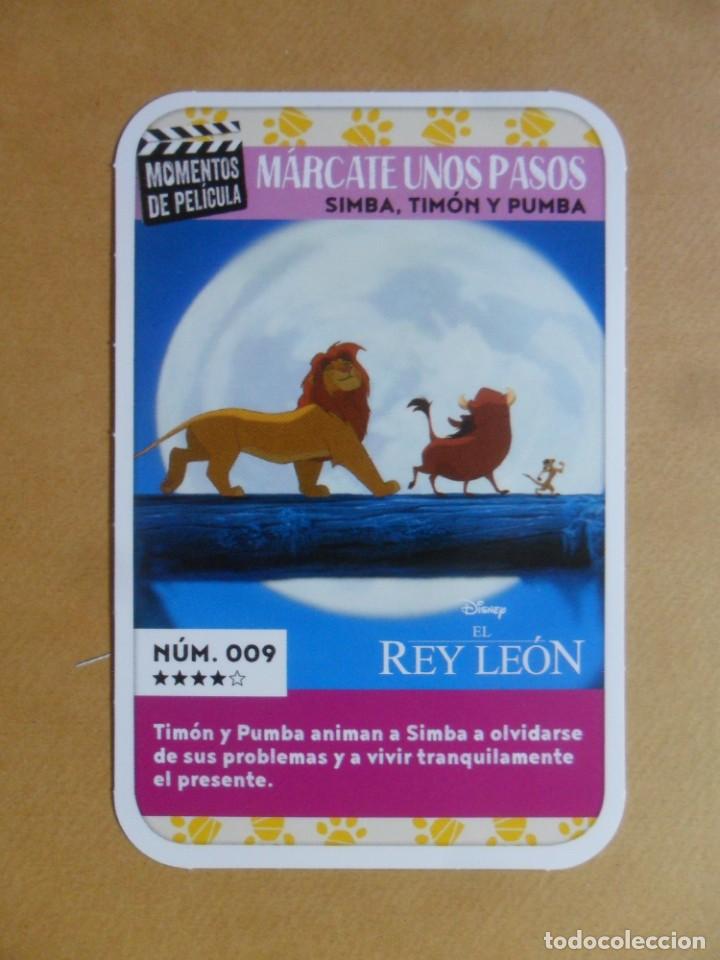 Coleccionismo Cromos antiguos: N&ordm; 009 / 9 - MOMENTOS DE PELICULA - SIMBA, TIMON Y PUMBA - EL REY LEON - CARREFOUR 2019