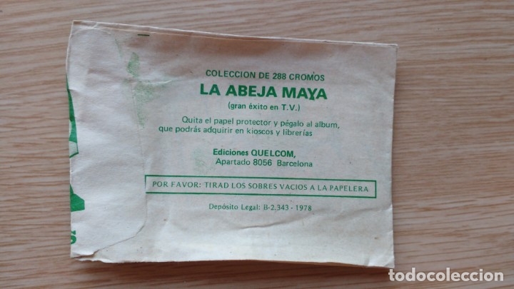 Coleccionismo cromos antiguos: SOBRE CROMOS LA ABEJA MAYA QUELCOM - Foto 2