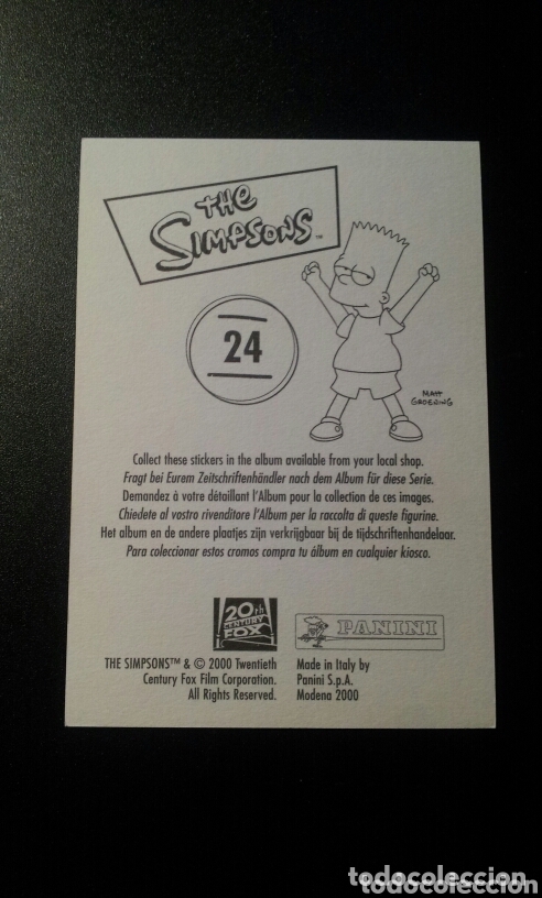 Coleccionismo cromos antiguos: CROMO - N&deg; 024 - THE SIMPSONS - PANINI - A&Ntilde;O 2000 - Foto 2