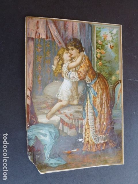 Sammeln alte Sammelbilder: MADRE E HIJA ANTIGUO CROMO SIGLO XIX