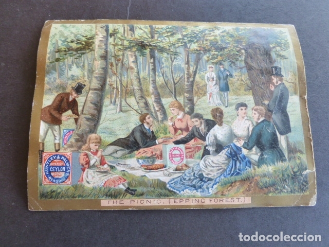 Collectionnisme Cartes &agrave; collectionner anciennes: PICNIC ANTIGUO CROMO SIGLO XIX