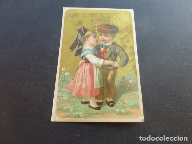 Coleccionismo cromos antiguos: PAREJA BAILANDO ANTIGUO CROMO SIGLO XIX