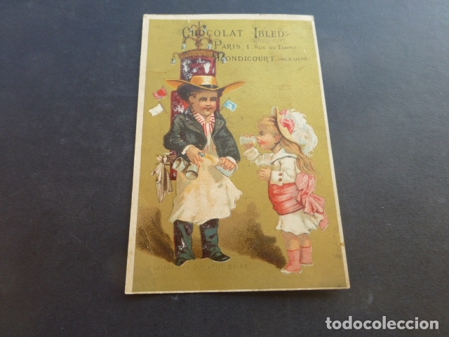 Coleccionismo cromos antiguos: NI&Ntilde;A CON AGUADOR ANTIGUO CROMO SIGLO XIX