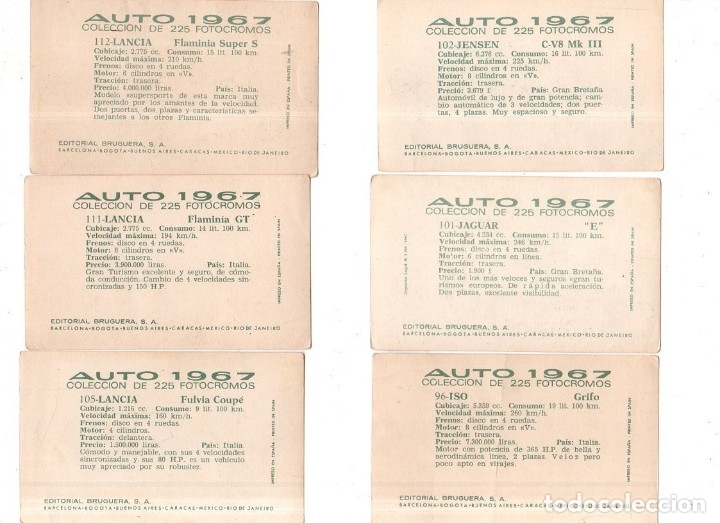 Coleccionismo Cromos antiguos: CROMOS AUTO 1967. LOTE DE 63 CROMOS. BRUGUERA. DIFERENTES. NUNCA PEGADOS. VER. - Foto 11 - 175024858