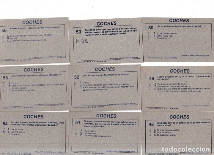 Coleccionismo Cromos antiguos: CROMOS COCHES 1986. LOTE DE 123 CROMOS. EDICIONES UNIDAS. DIFERENTES. NUNCA PEGADOS. VER FOTOS. - Foto 9 - 175093497