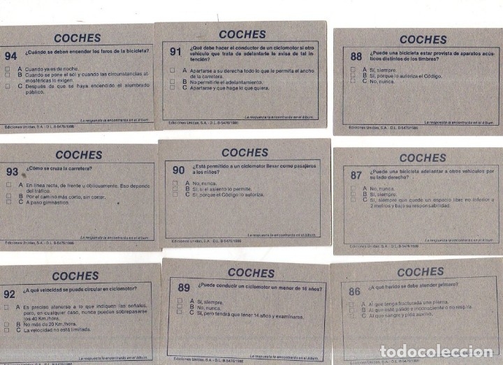 Coleccionismo Cromos antiguos: CROMOS COCHES 1986. LOTE DE 123 CROMOS. EDICIONES UNIDAS. DIFERENTES. NUNCA PEGADOS. VER FOTOS. - Foto 17 - 175093497