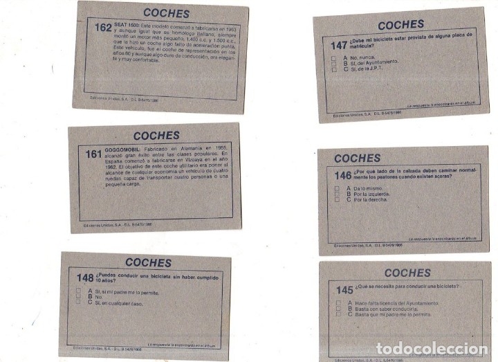 Coleccionismo Cromos antiguos: CROMOS COCHES 1986. LOTE DE 123 CROMOS. EDICIONES UNIDAS. DIFERENTES. NUNCA PEGADOS. VER FOTOS. - Foto 29 - 175093497