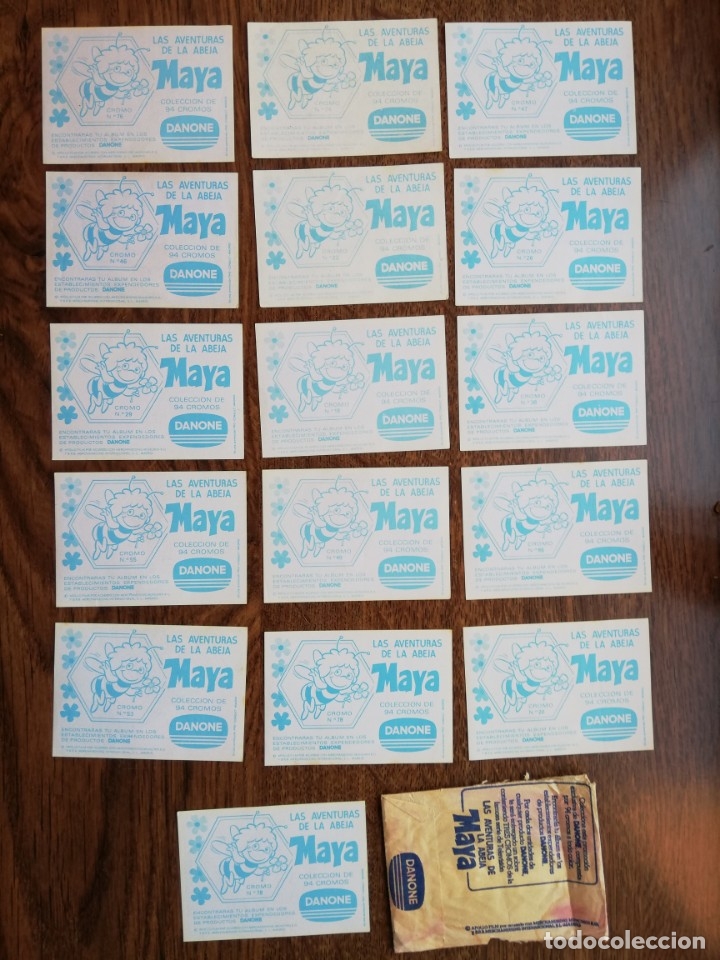 Coleccionismo cromos antiguos: Cromos de la Abeja Maya de Danone - Foto 2
