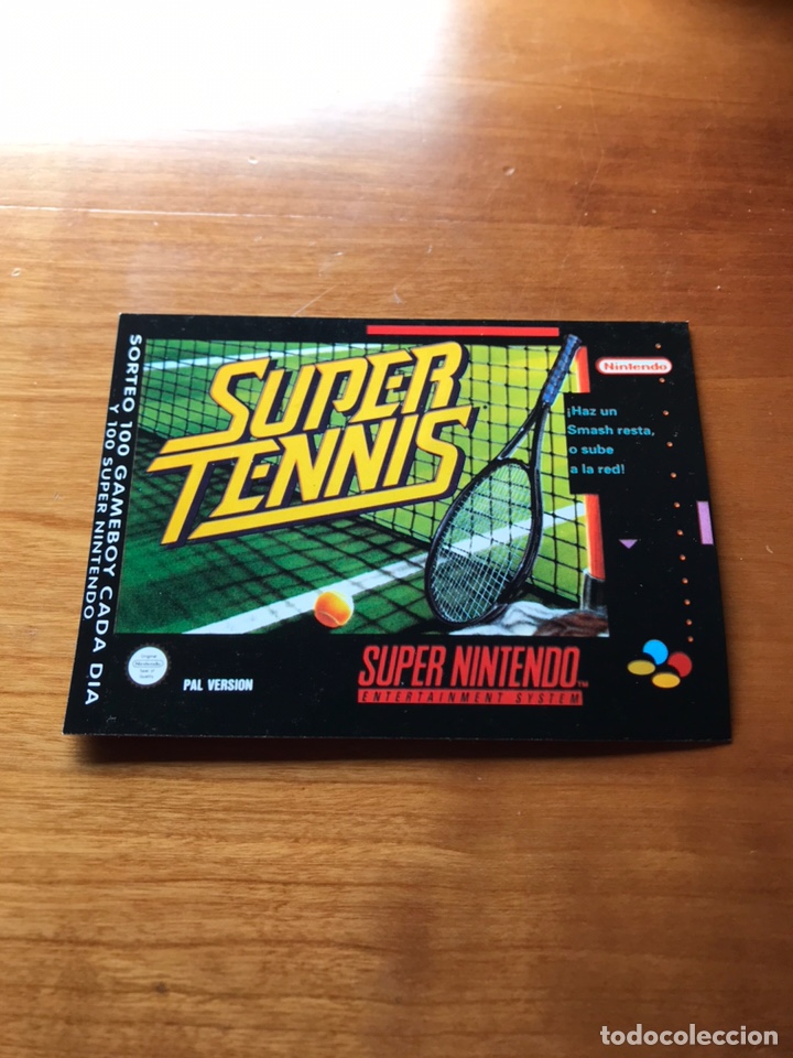 Colecionismo Cromos antigos: Ficha cromo Matutano Super Nintendo S&uacute;per Tennis N&deg; 34