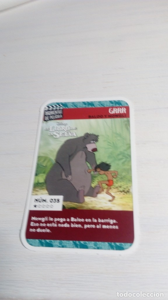 Coleccionismo Cromos antiguos: NUMERO 35 EL LIBRO DE LA SELVA MOMENTOS DE PEL&Iacute;CULA DISNEY CARREFOUR EN PERFECTO ESTADO NO PANINI