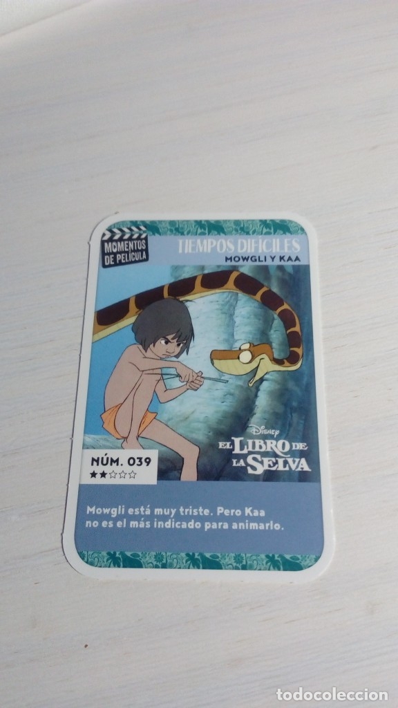 Coleccionismo Cromos antiguos: NUMERO 39 EL LIBRO DE LA SELVA MOMENTOS DE PEL&Iacute;CULA DISNEY CARREFOUR EN PERFECTO ESTADO NO PANINI