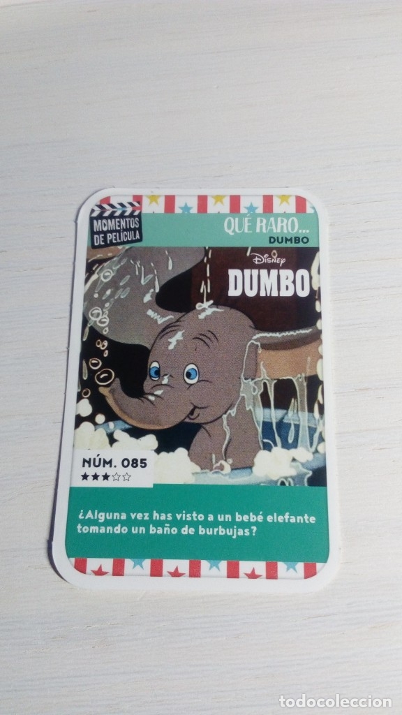 Coleccionismo Cromos antiguos: NUMERO 85 DUMBO MOMENTOS DE PEL&Iacute;CULA DISNEY CARREFOUR EN PERFECTO ESTADO NO PANINI