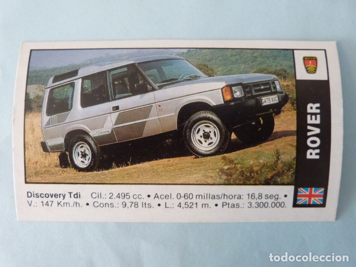 Coleccionismo cromos antiguos: CROMO DE COCHES ROVER SIN PEGAR N&ordm; 70 A&Ntilde;O 1990 DEL ALBUM COCHES 91 DE CUSCO