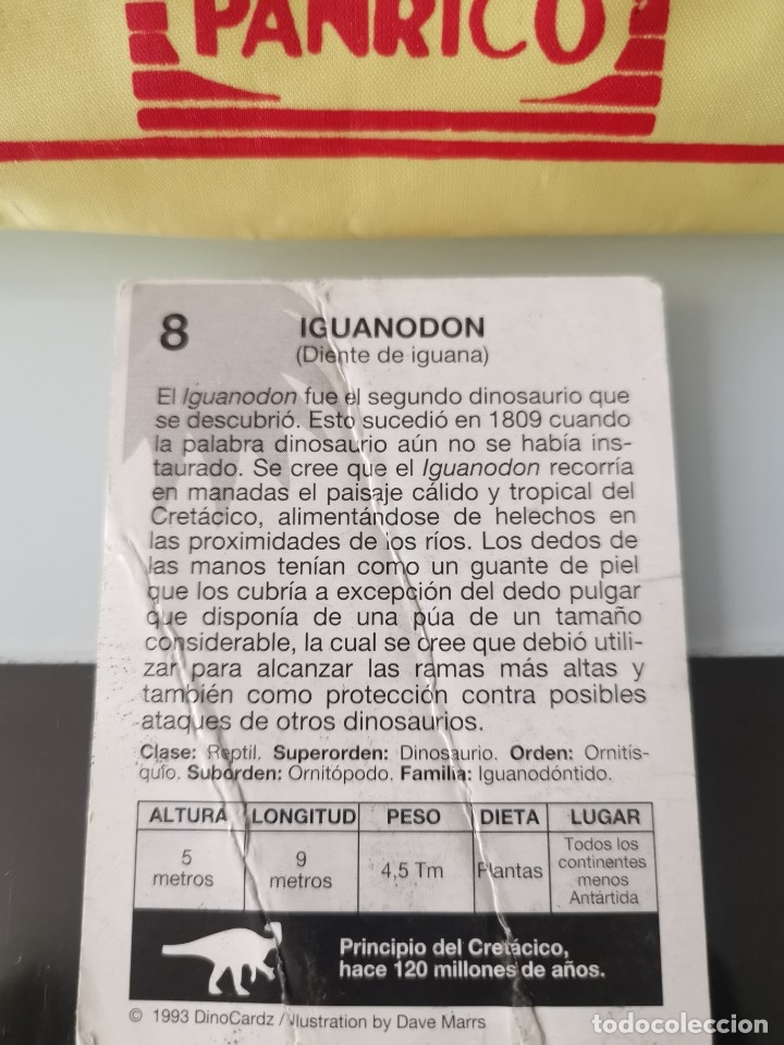 Coleccionismo cromos antiguos: CROMO DINOSAURIOS DINOCARDZ N&ordm; 8 - Foto 2
